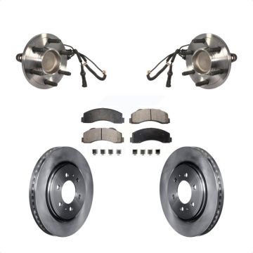 Front Hub Bearing Disc Brake Rotor Pad Kit For 2010 Ford Expedition Lincoln Navigator RWD KBB-105384