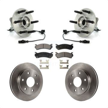 Front Hub Bearing Assembly Disc Brake Rotors And Pads Kit For Chevrolet Silverado 1500 KBB-105388