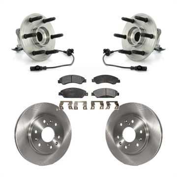 Front Hub Bearing Brake Rotor Pad Kit For Chevrolet Avalanche Cadillac GMC Tahoe Escalade KBB-105389