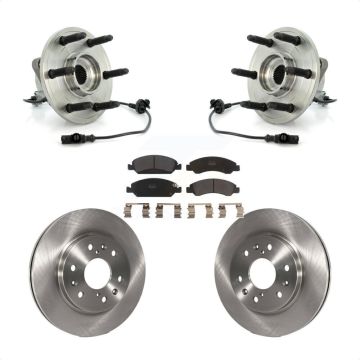 Front Hub Bearing Brake Rotor & Pad Kit For Chevrolet GMC Sierra 1500 Silverado Avalanche KBB-105390