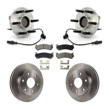 Front Hub Bearing Assembly Disc Brake Rotors And Pads Kit For Chevrolet Silverado 1500 KBB-105393