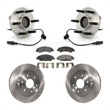 Front Hub Bearing Brake Rotor Pad Kit For Chevrolet Avalanche GMC Tahoe Cadillac Escalade KBB-105394