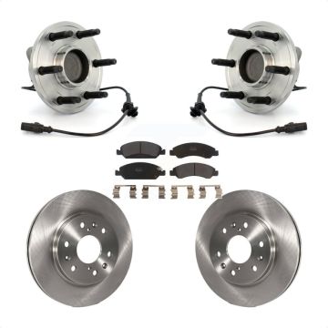 Front Hub Bearing Brake Rotor & Pad Kit For Chevrolet GMC Sierra 1500 Silverado Avalanche KBB-105395