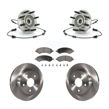 Front Hub Bearing Disc Brake Rotor Pad Kit For 2007-2008 Dodge Ram 1500 With 8 Lug Wheels KBB-105398
