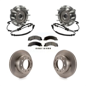 Front Hub Bearing Assembly Disc Brake Rotors And Pads Kit For Ram Dodge 4500 5500 KBB-105400