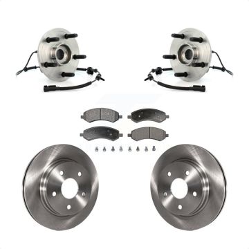 Front Hub Bearing Assembly Disc Brake Rotor And Semi-Metallic Pads Kit For Dodge Ram 1500 KBB-105401