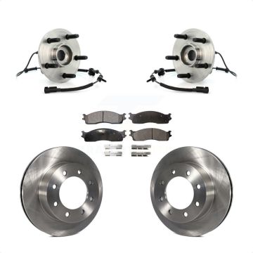 Front Hub Bearing Disc Brake Rotor Pad Kit For 2007-2008 Dodge Ram 1500 With 5 Lug Wheels KBB-105402