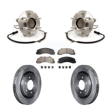 Front Hub Bearing Assembly Disc Brake Rotors And Pads Kit For 2010 Ford F-150 RWD KBB-105404