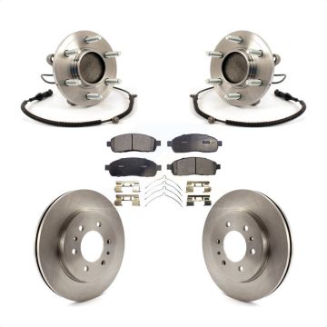 Front Hub Bearing Assembly Disc Brake Rotors And Pads Kit For 2009 Ford F-150 RWD KBB-105405