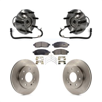 Front Hub Bearing Assembly Disc Brake Rotors And Pads Kit For 2009 Ford F-150 RWD/4WD KBB-105406
