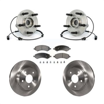 Front Hub Bearing Assembly Disc Brake Rotor And Semi-Metallic Pads Kit For Dodge Ram 1500 KBB-105415