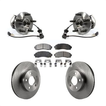 Front Hub Bearing Brake Rotor & Pads Kit For Ford Ranger Mazda B4000 Square Connector 4WD KBB-105416