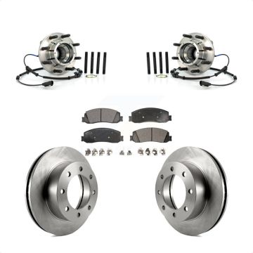 Front Hub Bearing Assembly Brake Rotor & Pad Kit For 2011 Ford F-350 Super Duty F-250 4WD KBB-105417