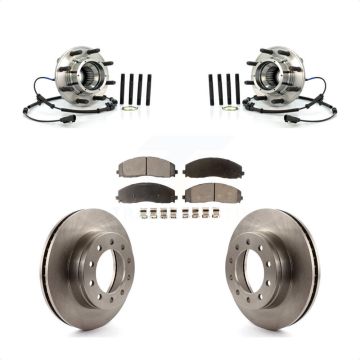 Front Hub Bearing Brake Rotor & Pad Kit For Ford F-250 Super Duty With Wide Frame Vehicle KBB-105419