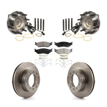 Front Hub Bearing Brake Rotor And Pad Kit For 2011-2016 Ford F-450 Super Duty F-550 4 X 2 KBB-105425