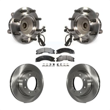Front Hub Bearing Assembly Brake Rotor Pads Kit For 2012-2021 Nissan NV2500 NV3500 NV1500 KBB-105427