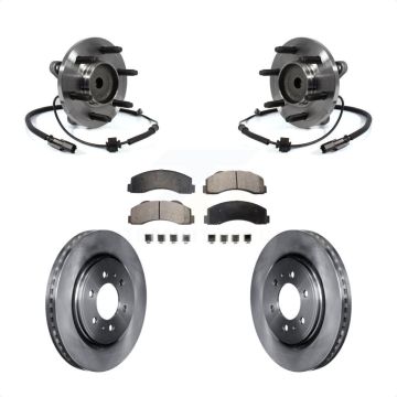 Front Hub Bearing Brake Rotor And Pad Kit For Ford F-150 Expedition Lincoln Navigator RWD KBB-105429