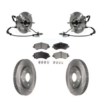 Front Hub Bearing Brake Rotor Pad Kit For Dodge Grand Caravan Chrysler Town & Country Ram KBB-105433