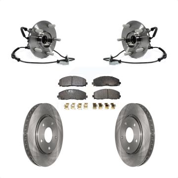 Front Hub Bearing Assembly Disc Brake Rotors And Pads Kit For Dodge Grand Caravan KBB-105434