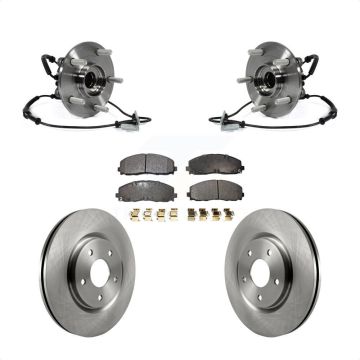 Front Hub Bearing Brake Rotor Pad Kit For Dodge Grand Caravan Chrysler Town & Country Ram KBB-105436