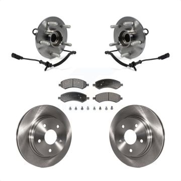 Front Hub Bearing Assembly Disc Brake Rotors And Pads Kit For Ram 1500 Classic 4WD KBB-105437