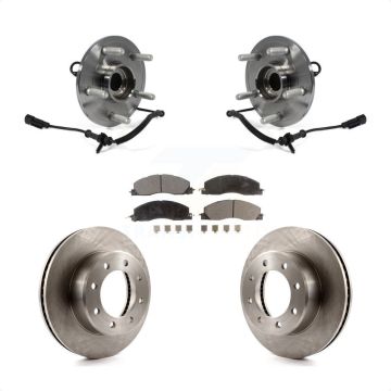 Front Hub Bearing Assembly Brake Rotor & Pads Kit For 2012 Ram 1500 4WD With 8 Lug Wheels KBB-105438