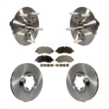 Front Hub Bearing Assembly Disc Brake Rotor And Pads Kit For Ford Transit-250 Transit-150 KBB-105439