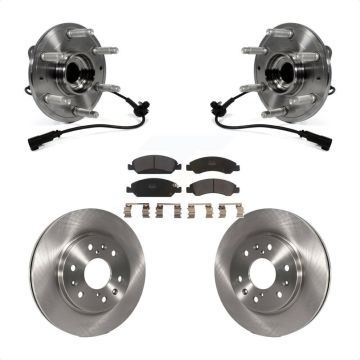 Front Hub Bearing Brake Rotor Pad Kit For GMC Sierra 1500 Chevrolet Silverado Cadillac XL KBB-105443