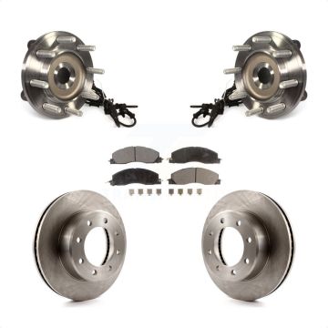 Front Hub Bearing Assembly Disc Brake Rotors And Semi-Metallic Pads Kit For Ram 2500 3500 KBB-105445