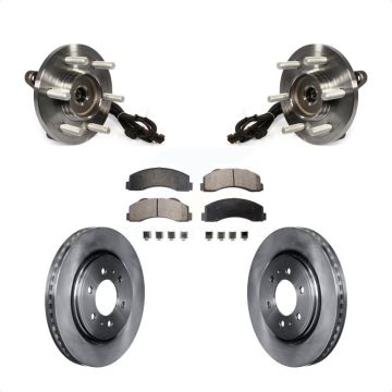 Front Hub Bearing Assembly Disc Brake Rotors And Semi-Metallic Pads Kit For Ford F-150 KBB-105447