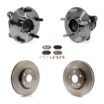 Front Hub Bearing Assembly Disc Brake Rotors And Pads Kit (5Pc) For Lexus IS250 GS300 KBB-105450