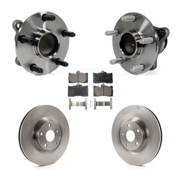 Front Hub Bearing Assembly Brake Rotor & Pad Kit (5Pc) For Lexus IS350 GS350 GS450h GS460 KBB-105454
