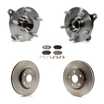 Front Hub Bearing Assembly Disc Brake Rotors And Pads Kit (5Pc) For Lexus IS250 GS300 AWD KBB-105455