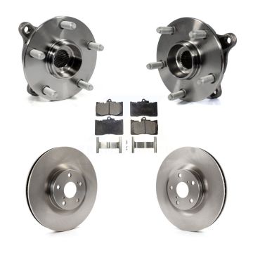 Front Hub Bearing Disc Brake Rotor Pads Kit (5Pc) For Lexus IS300 IS350 GS350 RC350 RC300 KBB-105459