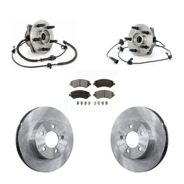 Front Hub Bearing Assembly Disc Brake Rotors And Semi-Metallic Pads Kit For Jeep Liberty KBB-105460