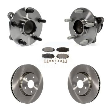 Front Hub Bearing Assembly Disc Brake Rotor And Semi-Metallic Pad Kit For Lexus IS250 RWD KBB-105462