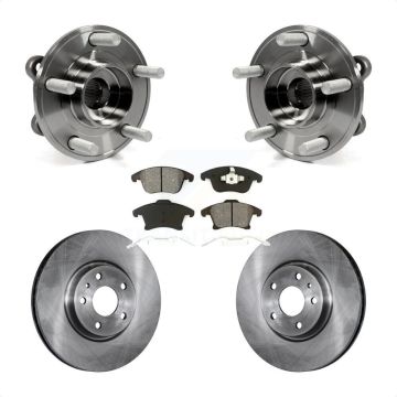 Front Hub Bearing Assembly Disc Brake Rotors And Pads Kit For Ford Fusion Lincoln MKZ KBB-105486