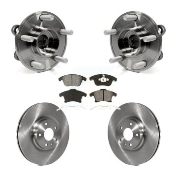 Front Hub Bearing Assembly Disc Brake Rotors And Pads Kit For Ford Fusion Lincoln MKZ KBB-105487