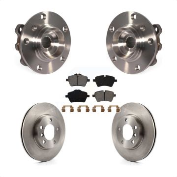 Front Hub Bearing Assembly Disc Brake Rotor & Pads Kit For Mini Cooper Countryman Paceman KBB-105490