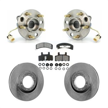 Front Hub Bearing Brake Rotor & Pad Kit For Cadillac DeVille Fleetwood 60 Special Chassis KBB-105506