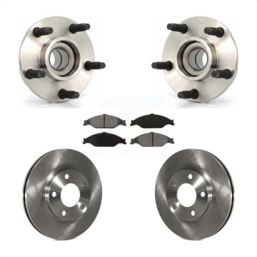 Front Hub Bearing Assembly Disc Brake Rotors And Semi-Metallic Pads Kit For Ford Mustang KBB-105514
