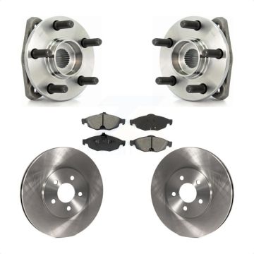 Front Hub Bearing Assembly Disc Brake Rotor & Pads Kit For Chrysler Sebring Dodge Stratus KBB-105516
