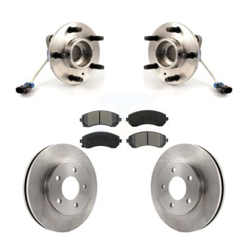 Front Hub Bearing Assembly Disc Brake Rotor & Pads Kit For Buick Rendezvous Pontiac Aztek KBB-105521