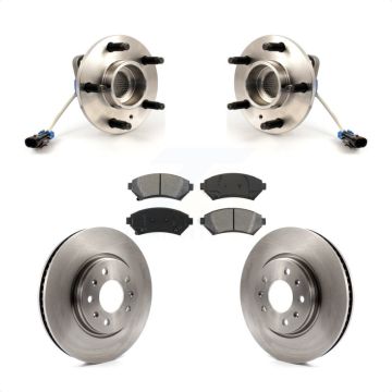 Front Hub Bearing Assembly Disc Brake Rotors And Pads Kit For 2003-2004 Cadillac Seville KBB-105523