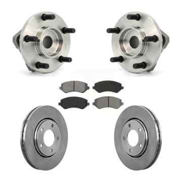 Front Hub Bearing Brake Rotor And Pad Kit For Dodge Caravan Grand Chrysler Town & Country KBB-105536