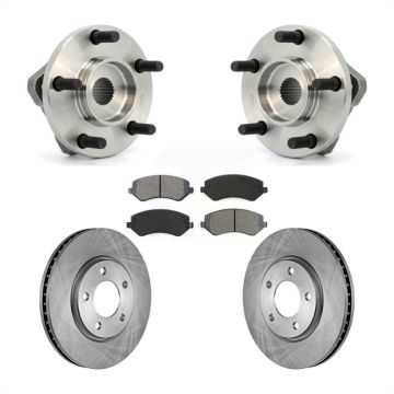 Front Hub Bearing Assembly Brake Rotor & Pad Kit For Dodge Grand Caravan Chrysler Voyager KBB-105538