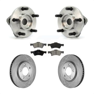 Front Hub Bearing Brake Rotor And Pad Kit For Dodge Grand Caravan Chrysler Town & Country KBB-105539