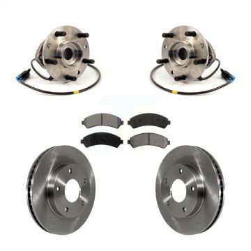 Front Hub Bearing Brake Rotor And Pad Kit For Chevrolet GMC Blazer S10 Jimmy Sonoma Isuzu KBB-105541