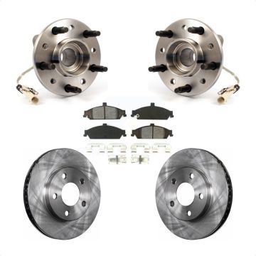 Front Hub Bearing Brake Rotor & Pads Kit For Pontiac Grand Am Chevrolet Malibu Oldsmobile KBB-105546