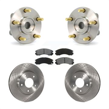 Front Hub Bearing Assembly Disc Brake Rotor And Pads Kit For 2000 Mitsubishi Eclipse 3.0L KBB-105548